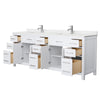 Custom image for White with Brushed Nickel Trim / Carrara Cultured Marble / No Mirror