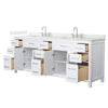 Custom image for White with Brushed Nickel Trim / Giotto Quartz / No Mirror