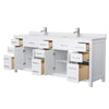 Custom image for White with Brushed Nickel Trim / White Cultured Marble / No Mirror