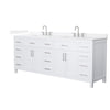 Custom image for White with Brushed Nickel Trim / White Quartz / No Mirror