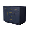 Custom image for Dark Blue with Brushed Gold Trim / No Mirror