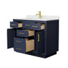 Custom image for Dark Blue with Brushed Gold Trim / Giotto Quartz / No Mirror