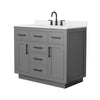 Custom image for Dark Gray with Matte Black Trim / White Quartz / No Mirror
