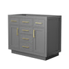 Custom image for Dark Gray with Brushed Gold Trim / No Mirror