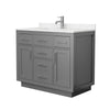Custom image for Dark Gray with Brushed Nickel Trim / Carrara Cultured Marble / No Mirror