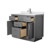 Custom image for Dark Gray with Brushed Nickel Trim / White Cultured Marble / No Mirror