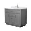 Custom image for Dark Gray with Brushed Nickel Trim / White Cultured Marble / No Mirror