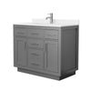 Custom image for Dark Gray with Brushed Nickel Trim / White Quartz / No Mirror