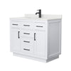 Custom image for White with Matte Black Trim / Giotto Quartz / No Mirror
