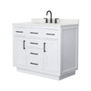 Custom image for White with Matte Black Trim / Giotto Quartz / No Mirror