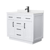 Custom image for White with Matte Black Trim / White Quartz / No Mirror