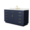 Custom image for Dark Blue with Brushed Gold Trim / Giotto Quartz / No Mirror