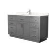 Custom image for Dark Gray with Brushed Nickel Trim / Carrara Cultured Marble / No Mirror