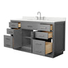 Custom image for Dark Gray with Brushed Nickel Trim / Giotto Quartz / No Mirror