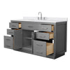 Custom image for Dark Gray with Brushed Nickel Trim / White Cultured Marble / No Mirror