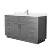 Custom image for Dark Gray with Brushed Nickel Trim / White Quartz / No Mirror