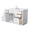 Custom image for White with Brushed Nickel Trim / White Cultured Marble / No Mirror
