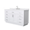 Custom image for White with Brushed Nickel Trim / White Cultured Marble / No Mirror