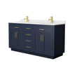Custom image for Dark Blue with Brushed Gold Trim / Giotto Quartz / No Mirror