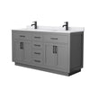Custom image for Dark Gray with Matte Black Trim / White Cultured Marble / No Mirror