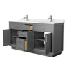 Custom image for Dark Gray with Brushed Nickel Trim / Carrara Cultured Marble / No Mirror