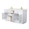 Custom image for White with Brushed Gold Trim / Giotto Quartz / No Mirror