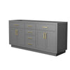 Custom image for Dark Gray with Brushed Gold Trim / No Mirror