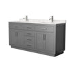 Custom image for Dark Gray with Brushed Nickel Trim / Carrara Cultured Marble / No Mirror
