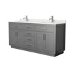 Custom image for Dark Gray with Brushed Nickel Trim / Giotto Quartz / No Mirror
