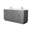 Custom image for Dark Gray with Brushed Nickel Trim / White Quartz / No Mirror