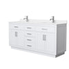 Custom image for White with Brushed Nickel Trim / White Quartz / No Mirror
