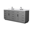 Custom image for Dark Gray with Matte Black Trim / White Cultured Marble / No Mirror