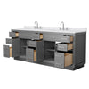 Custom image for Dark Gray with Brushed Nickel Trim / White Cultured Marble / No Mirror