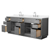 Custom image for Dark Gray with Brushed Nickel Trim / White Quartz / No Mirror