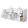 Custom image for White with Brushed Nickel Trim / Giotto Quartz / No Mirror