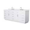 Custom image for White with Brushed Nickel Trim / Giotto Quartz / No Mirror