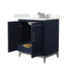 Custom image for Dark Blue with Brushed Nickel Trim / Giotto Quartz / No Mirror