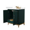 Custom image for Green with Satin Bronze Trim / Carrara Cultured Marble / No Mirror