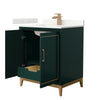 Custom image for Green with Satin Bronze Trim / Giotto Quartz / No Mirror