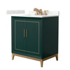 Custom image for Green with Satin Bronze Trim / Giotto Quartz / No Mirror