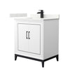 Custom image for White with Matte Black Trim / Giotto Quartz / No Mirror