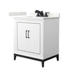 Custom image for White with Matte Black Trim / Giotto Quartz / No Mirror