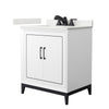 Custom image for White with Matte Black Trim / White Quartz / No Mirror
