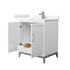 Custom image for White with Brushed Nickel Trim / Giotto Quartz / No Mirror