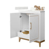 Custom image for White with Satin Bronze Trim / Giotto Quartz / No Mirror
