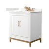 Custom image for White with Satin Bronze Trim / Giotto Quartz / No Mirror