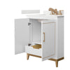 Custom image for White with Satin Bronze Trim / White Quartz / No Mirror