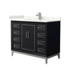Custom image for Black with Brushed Nickel Trim / Giotto Quartz / No Mirror