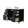 Custom image for Black with Brushed Nickel Trim / Giotto Quartz / No Mirror