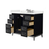 Custom image for Black with Brushed Nickel Trim / White Quartz / No Mirror